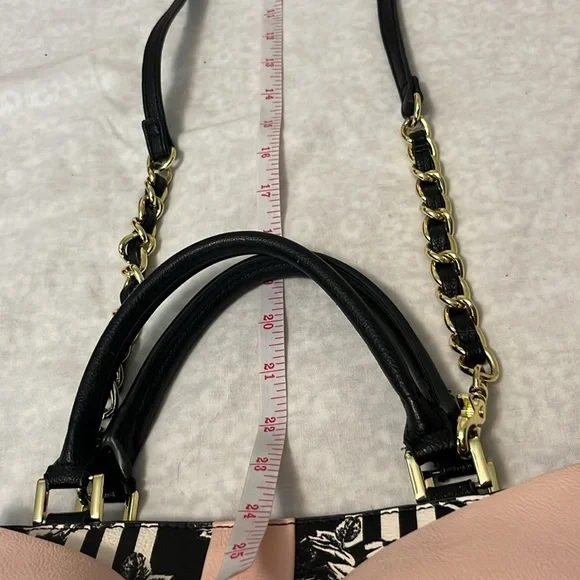 Betsey Johnson Black and Pink Bow Bag - Picture 11 of 15